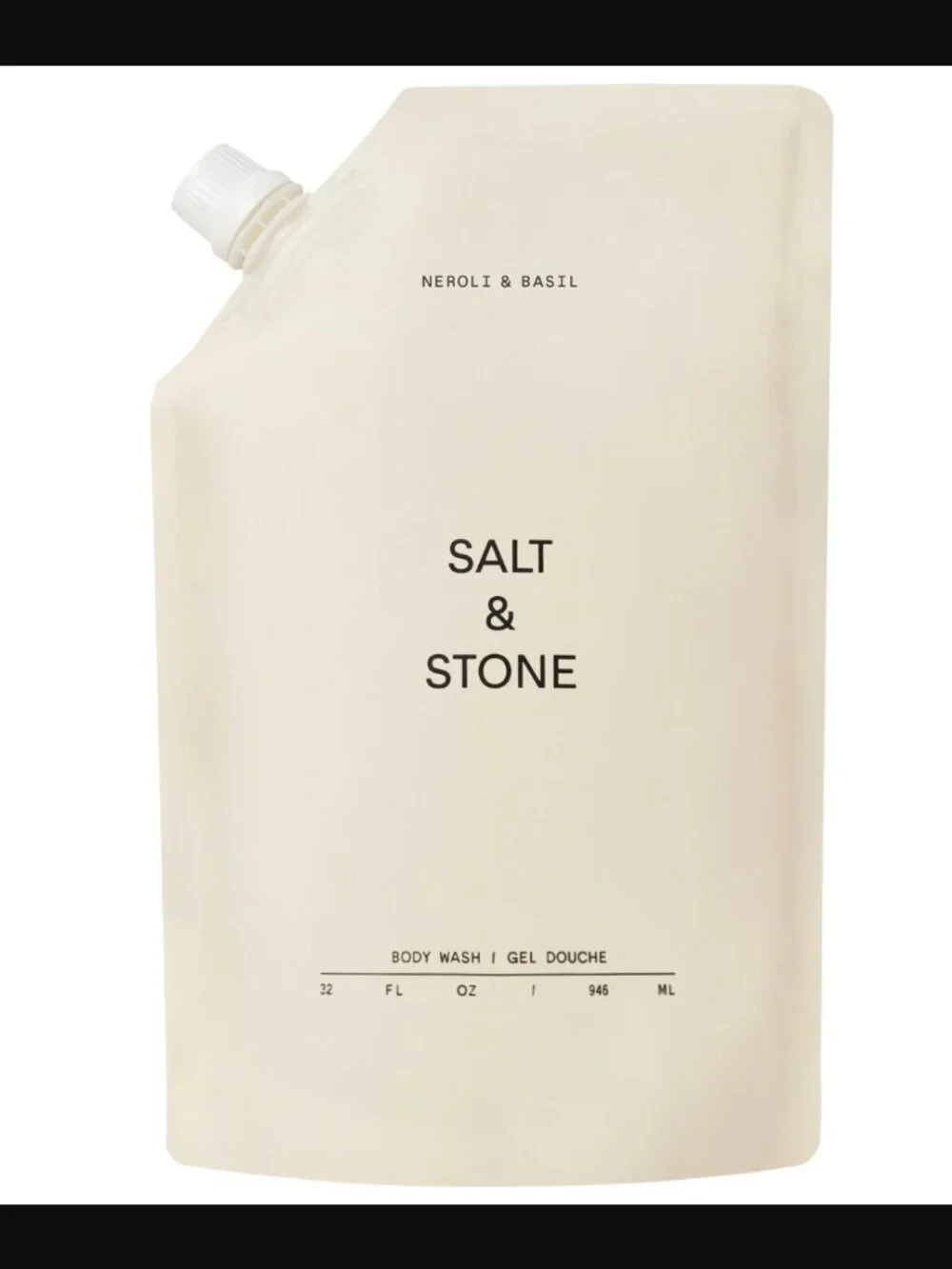 NWT Salt & Stone  Neroli & Basil Body Wash 152 32 oz Refill Pouch